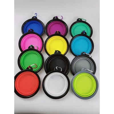 TPE Collapsible Dog Pet Bowl with Carabiner