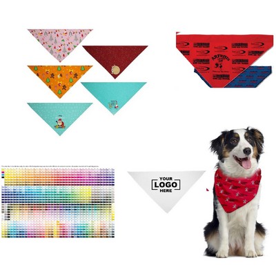 Large Triangle Pet Bandana with Collar Slot