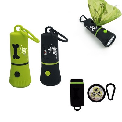 Pet Waste Bags Dispenser with LED Flashlight