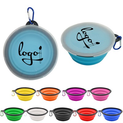 Collapsible Silicone Dog Bowl With Lid