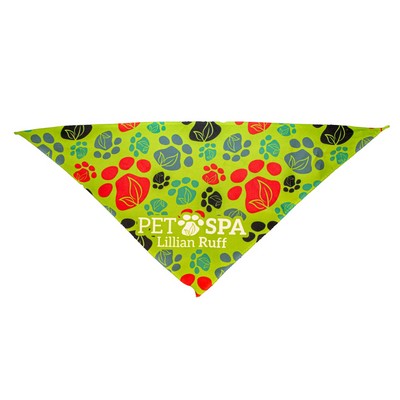 rPET Full Color Sublimated Pet Bandana - Large
