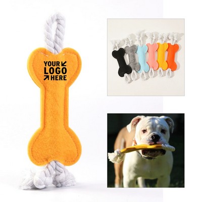 Felt Bone Shaped Chew Toy