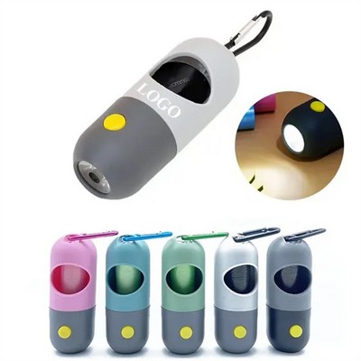 Pet Waste Bag Dispenser With Led Flashlight
