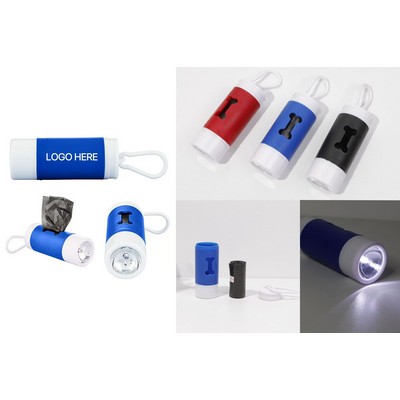 Pet Waste Disposal Bag Dispenser With Flashlight